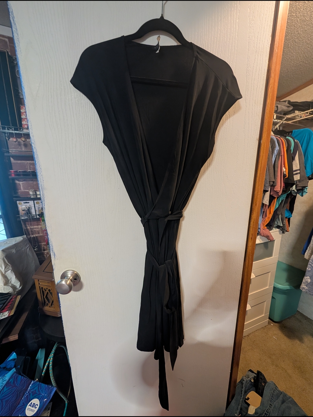 Tiana B. Black Open-Front Dress